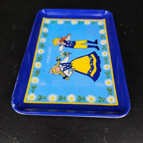 Vintage Swedish Decorative Tray Trinket Dish Gerhards Plastic Melamine 4" x 6" - Picture 7 of 10